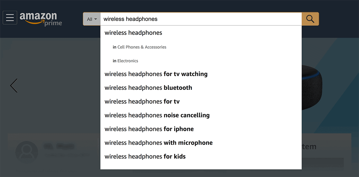 亚马逊产品搜索返回长尾关键词