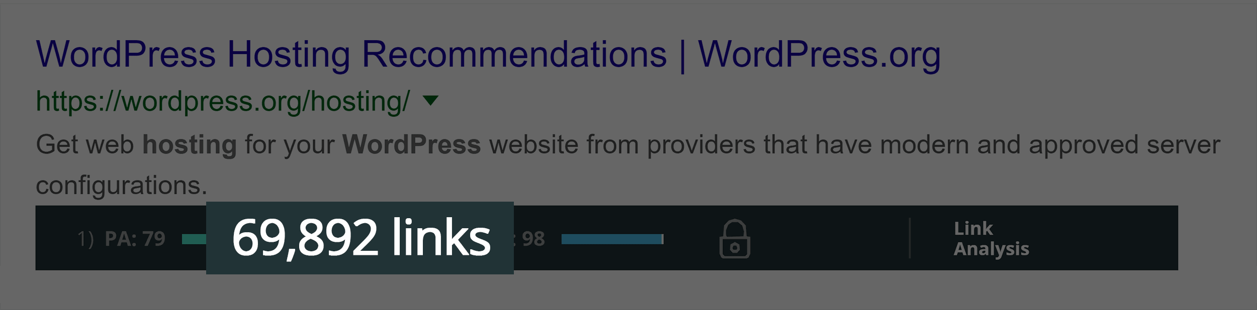 使用 Moz 进行 Google 搜索 – 链接